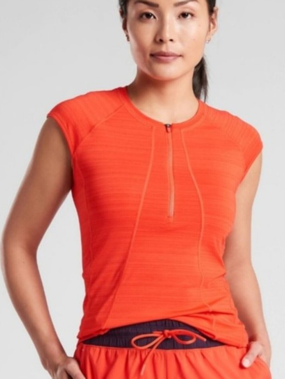 Athleta Pacifica UPF Tank 2 Ember Orange Size Large EUC